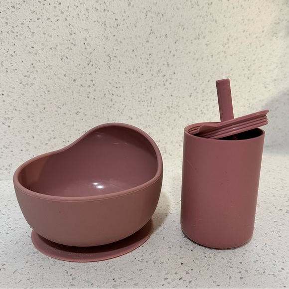 Spill Proof cup Pink Baby Bowl Set - Picture 9 of 9
